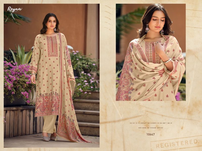 Ruh By Reyna Pashmina Printed Handwork Dress Material 